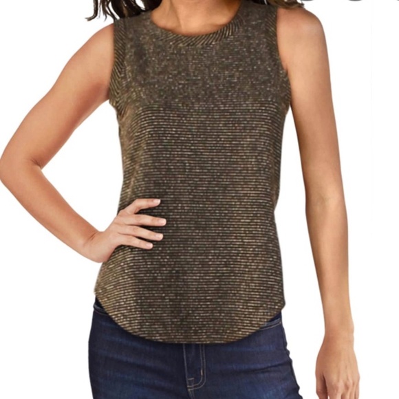 Chaser Tops - NWOT Chaser Black and Gold Top Size S
